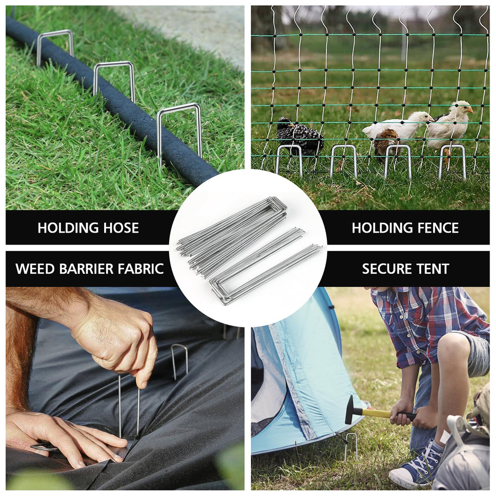 HOOPLE garden stakes next to a ruler for size reference