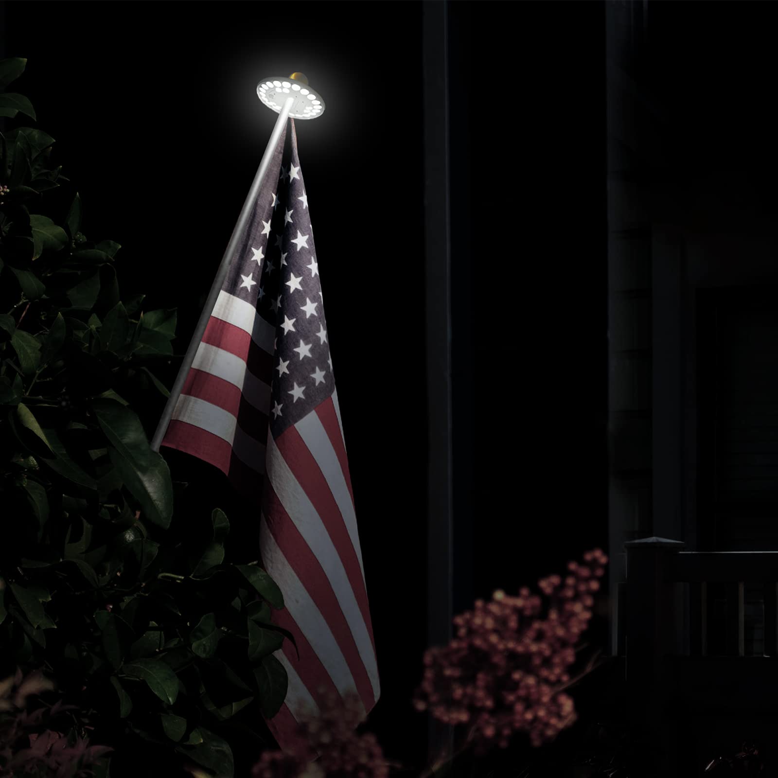 HOOPLE Solar Flag Pole Light with packaging details
