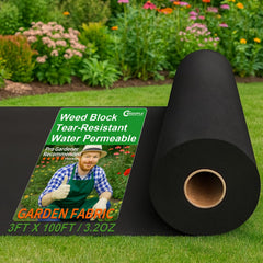HOOPLE Weed Barrier Fabric 3ft x 100ft roll front view