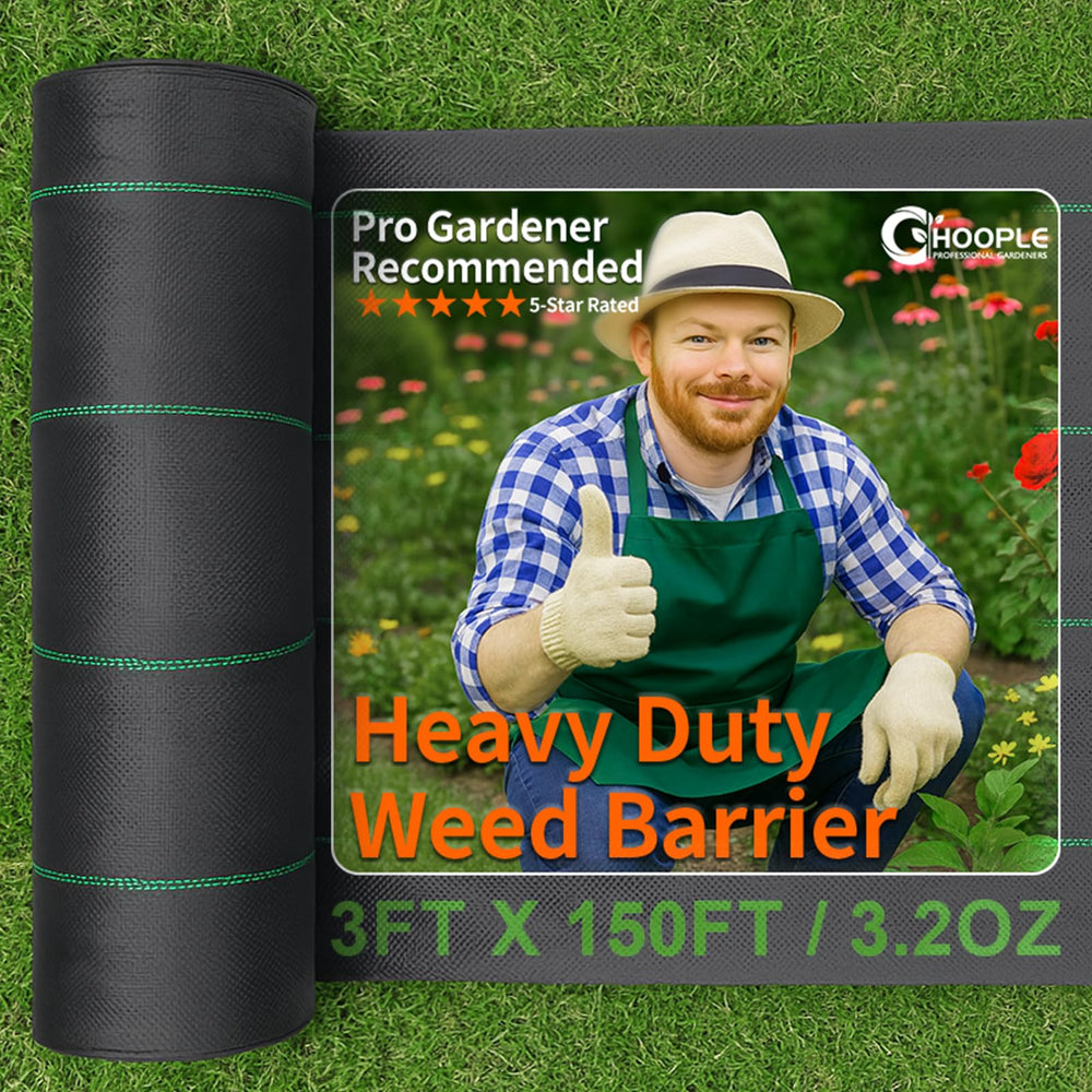 HOOPLE weed barrier landscape fabric 3ft x 150ft roll