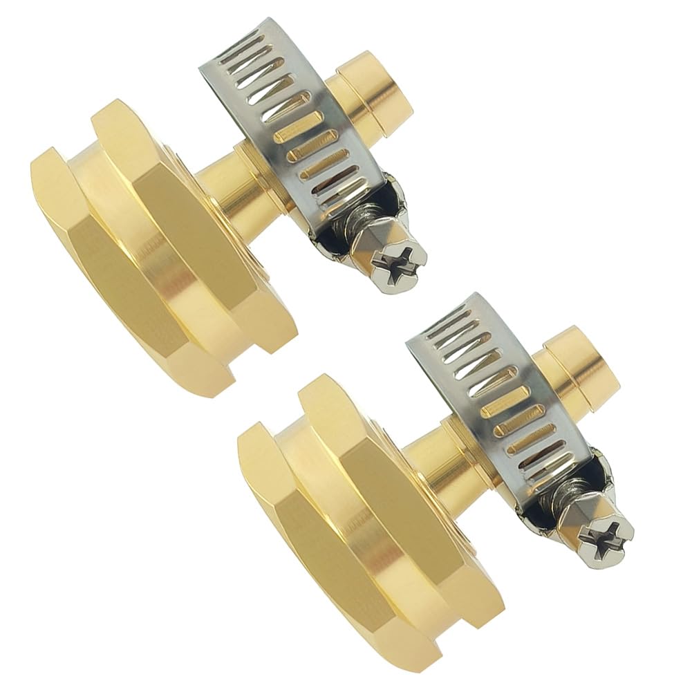 Hooshing 1/2 inch barb x 3/4 inch GHT female thread garden hose adapter on a table