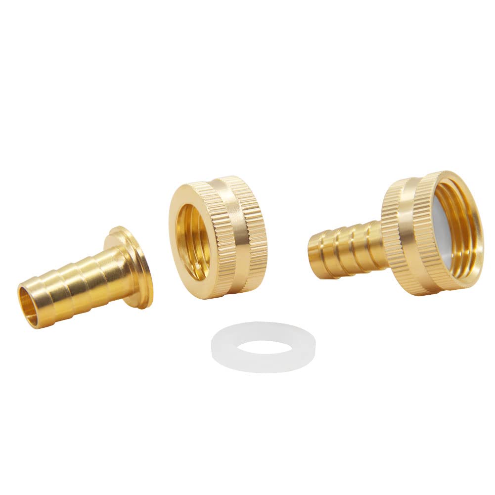 Hooshing 2PCS Garden Hose Connector side view showcasing hose barb
