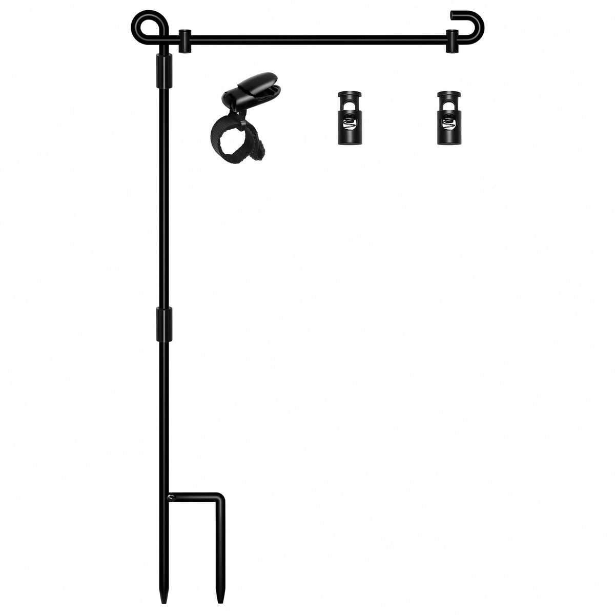 HOOSUN Garden Flag Stand with three-piece poles assembled