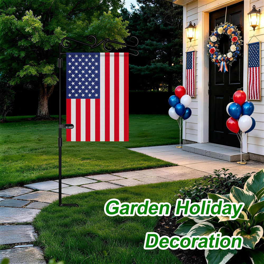 HOOSUN Garden Flag Stand with Tiger Prevent Wind Clip