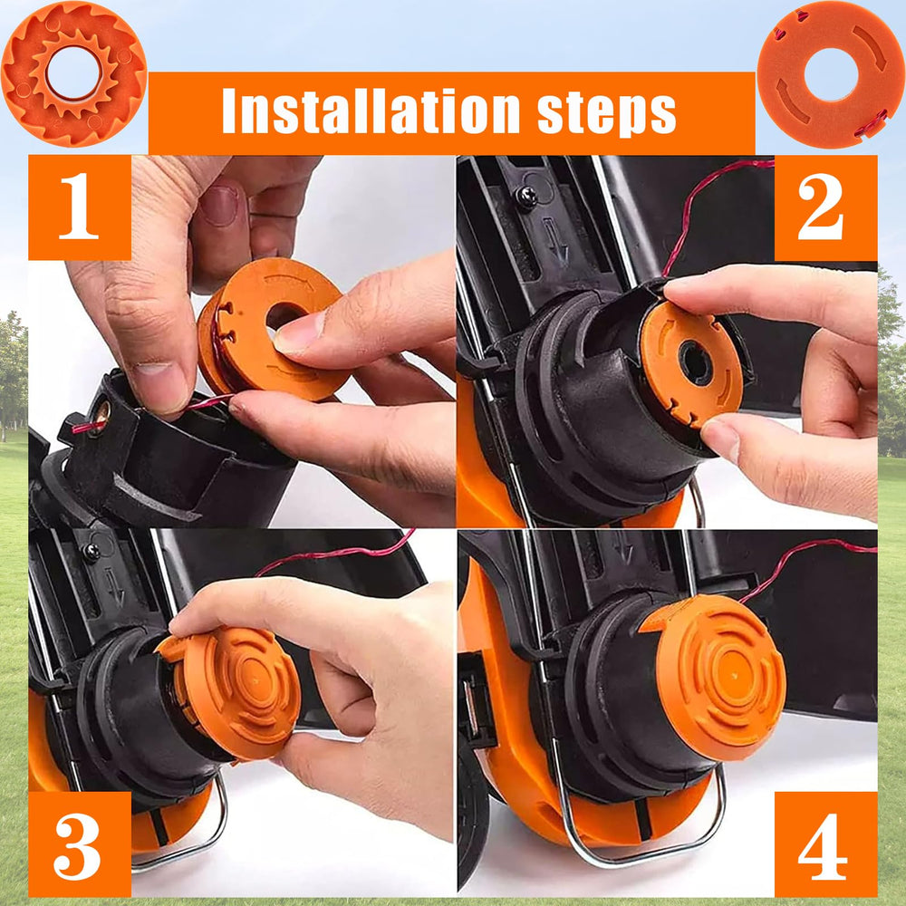 HOOTO WA0010 String Trimmer Spool Line 10ft packaging back view