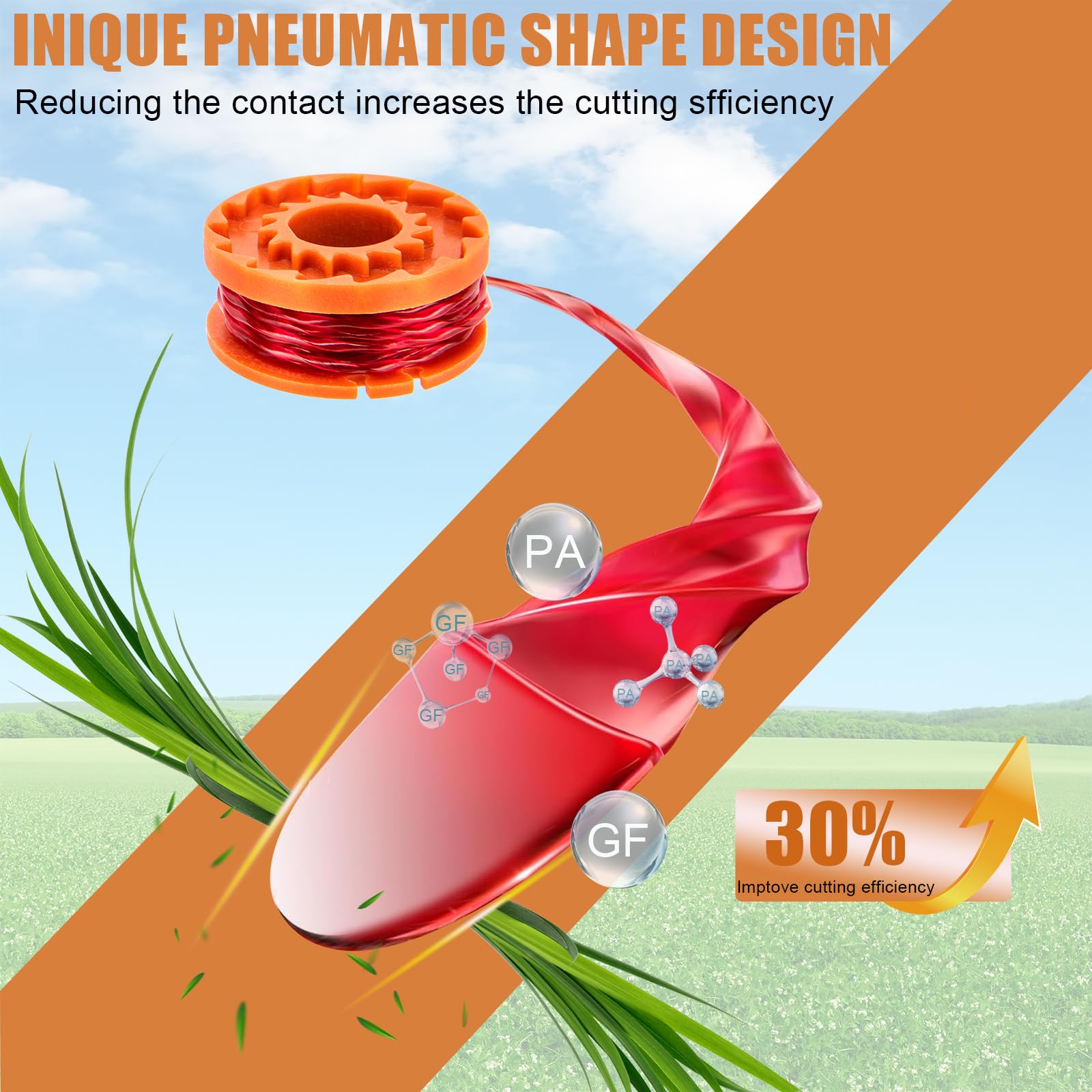 HOOTO WA0010 String Trimmer Spool Line 10ft spool details