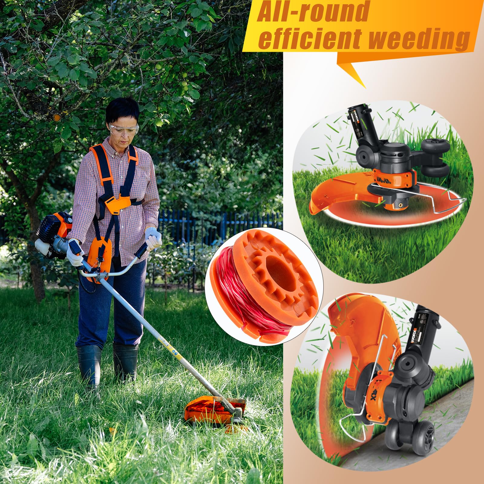 HOOTO WA0010 String Trimmer Spool Line 10ft spool in use