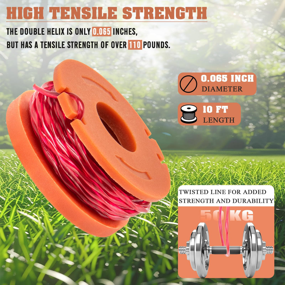 HOOTO WA0010 String Trimmer Spool Line 10ft spool with cap