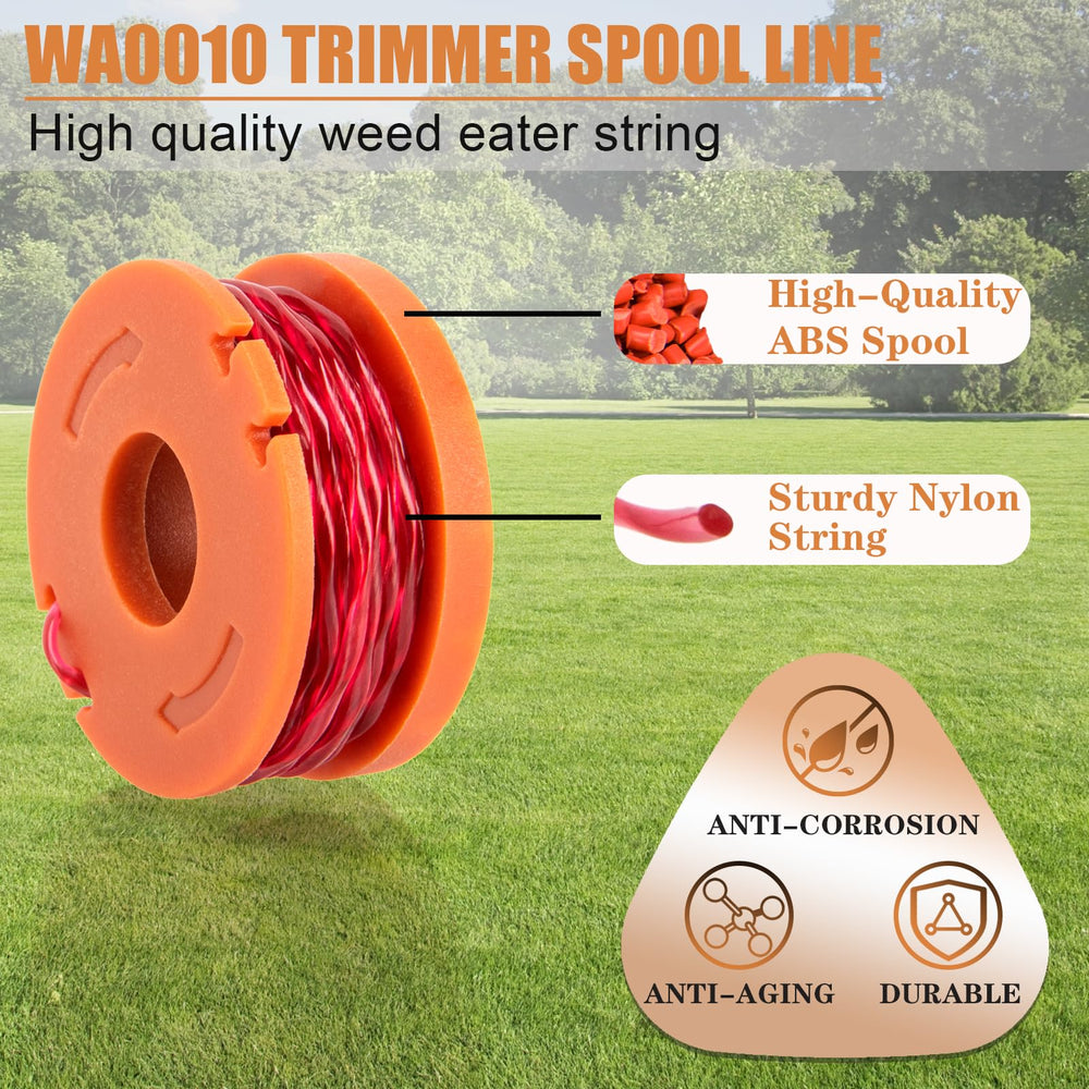 HOOTO WA0010 String Trimmer Spool Line 10ft spools arranged