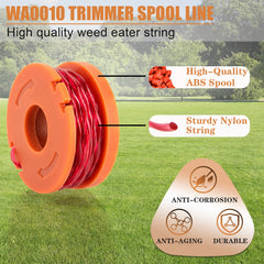 HOOTO WA0010 String Trimmer Spool Line 10ft spools arranged