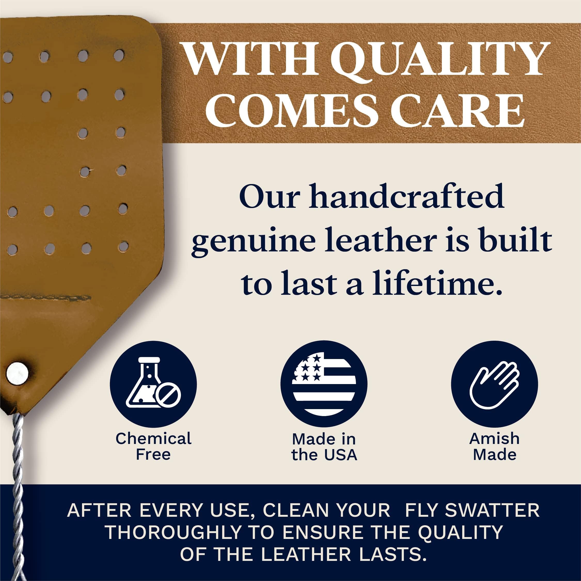 Hope Woodworking Leather Fly Swatter Set packaging