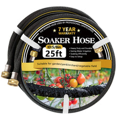 Hopegiver 5/8’’ soaker hose 50 ft black model with brass fittings