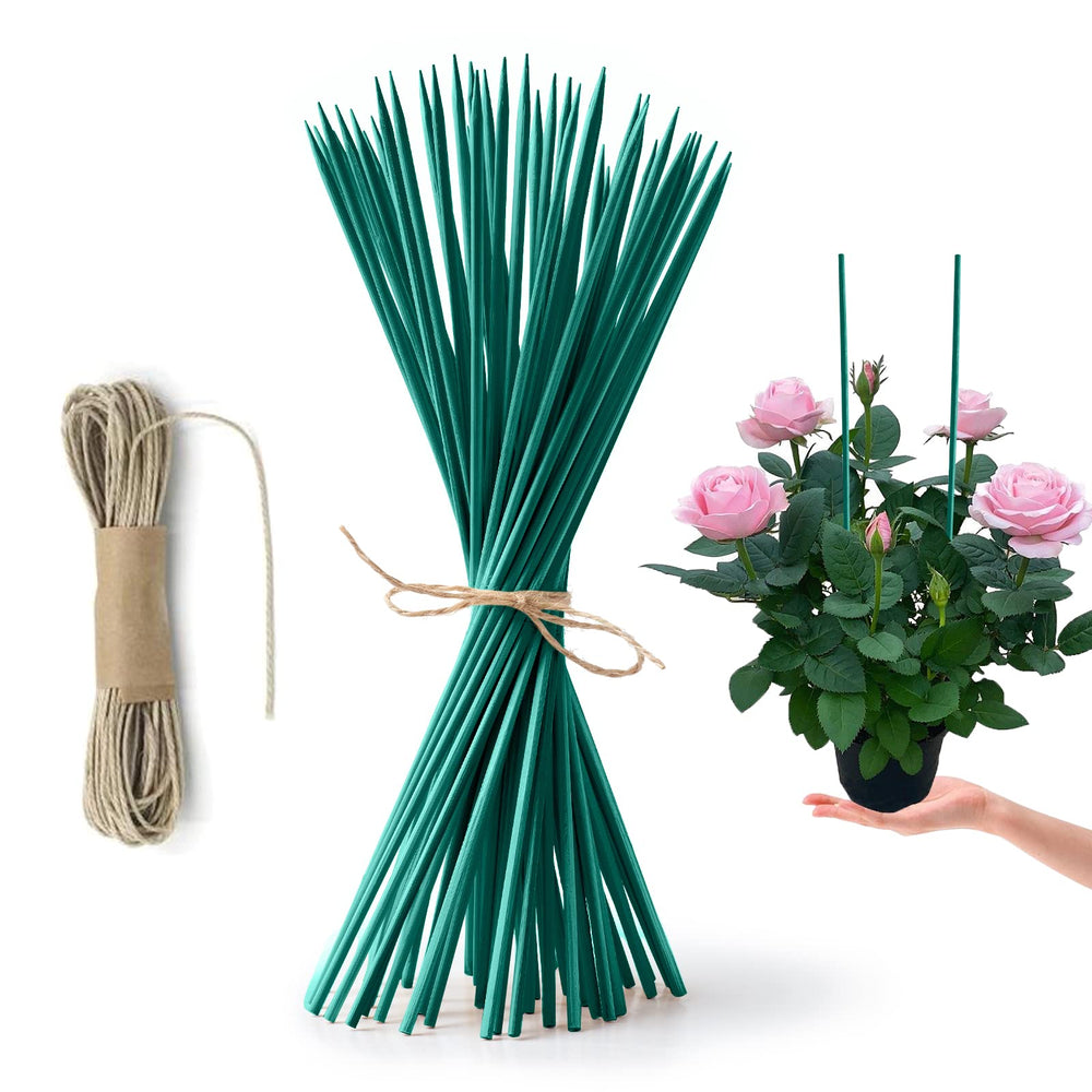 HOPELF 12-inch bamboo plant stakes front view