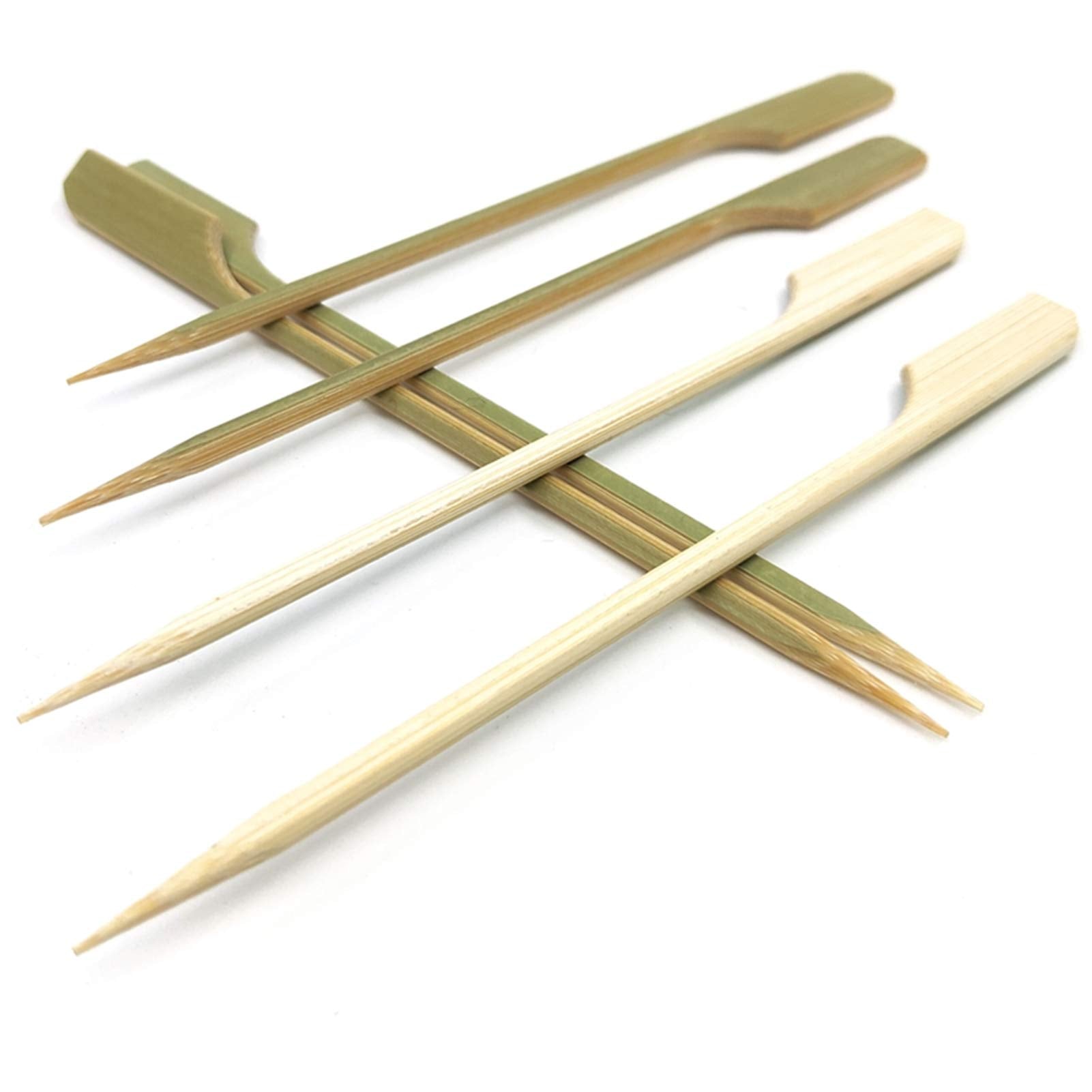 HOPELF Bamboo Paddle Picks Skewers 4.7 inch front view