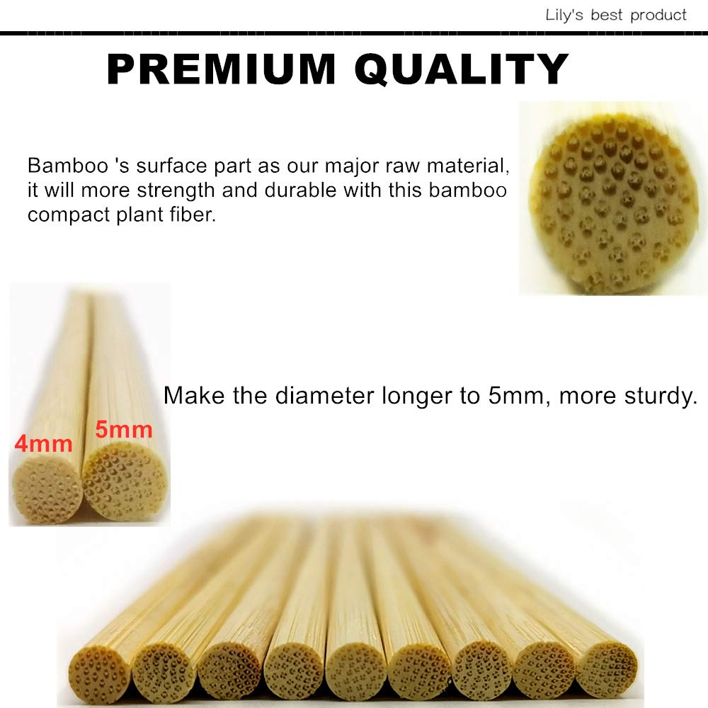 HOPELF bamboo plant stakes displayed in a garden setting