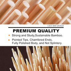 HOPELF bamboo skewers arranged in a grilling setup