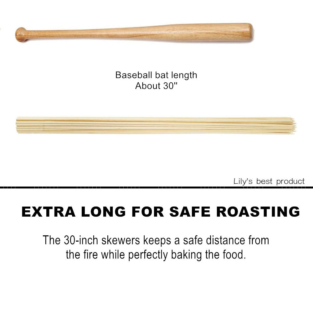 HOPELF bamboo skewers ideal for S'Mores and marshmallows