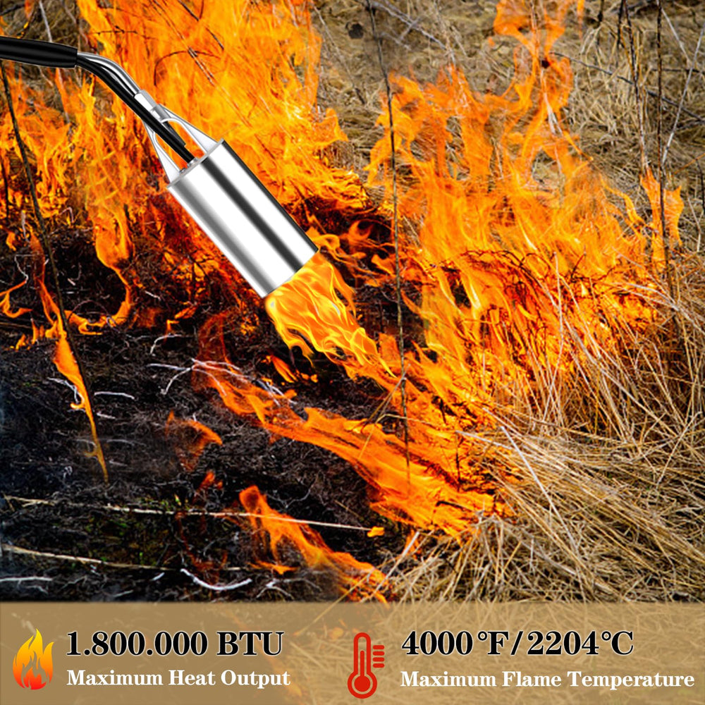 Hordolry Propane Torch showing 10FT hose connection