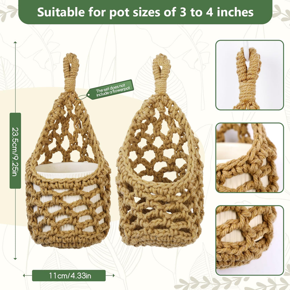 HOREAKHJ Macrame Wall Plant Hanger packaging overview