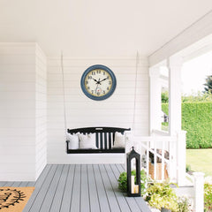 Horizent outdoor clock in a garden setting