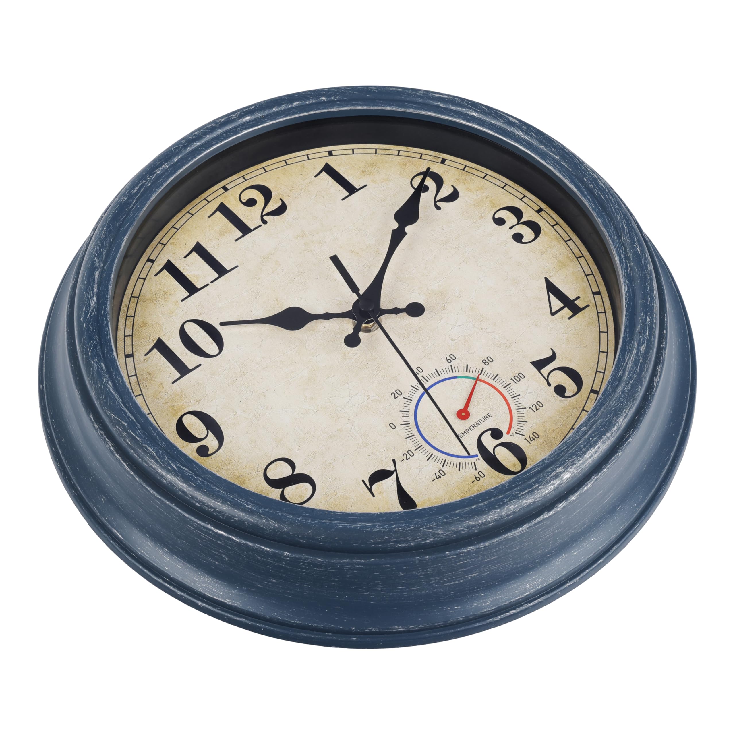 Horizent outdoor clock in a poolside setting