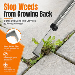 HORM weed puller in a garden setting removing weeds