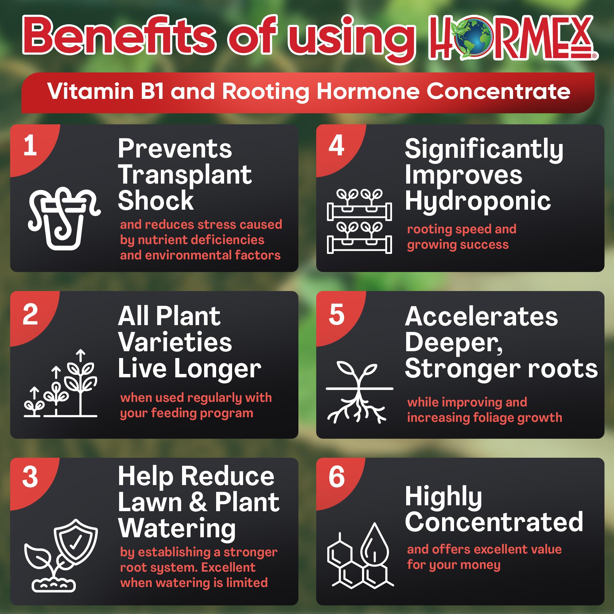 Hormex Liquid Rooting Hormone 8 oz close-up of label