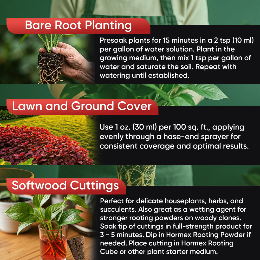 Hormex Liquid Rooting Hormone in garden setting