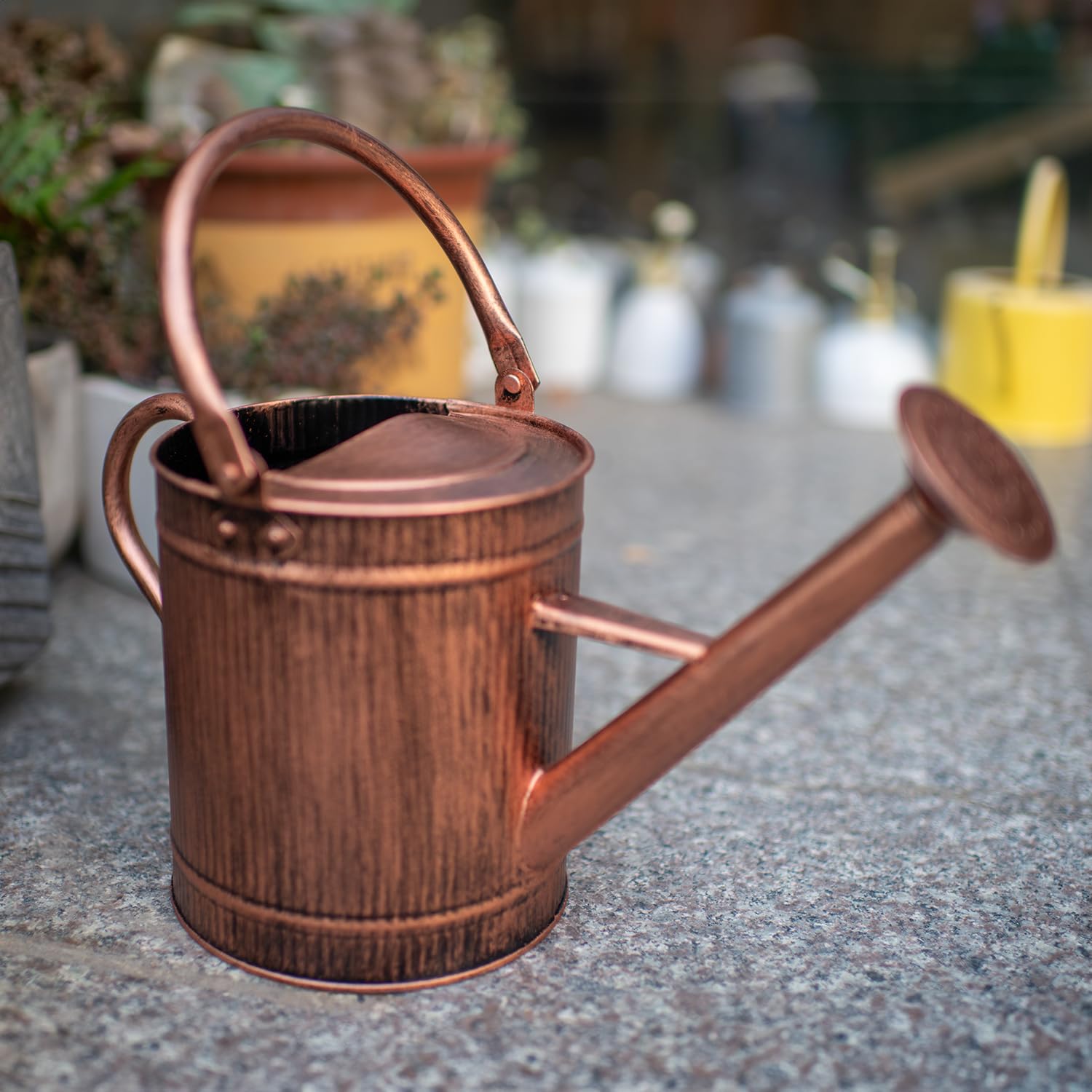 HORTICAN Copper Watering Can side view