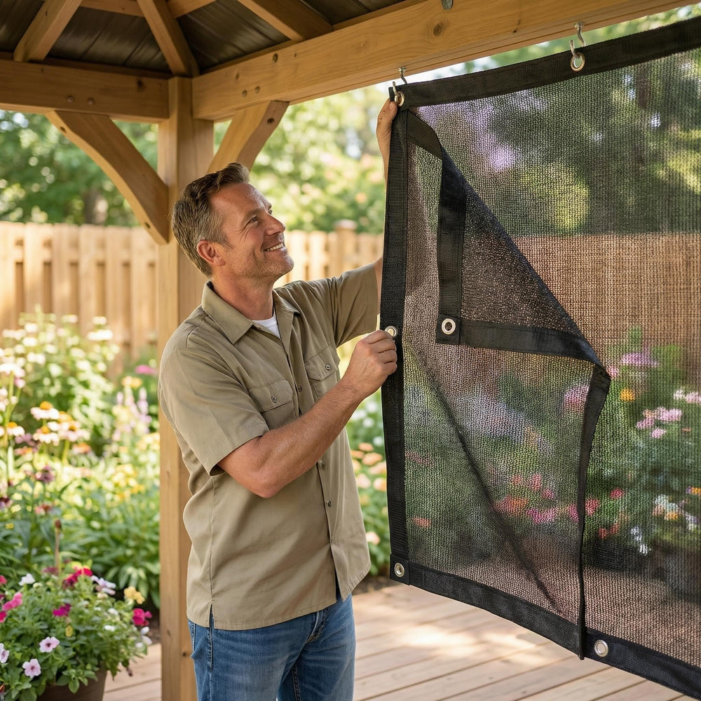 HORTIFAN shade cloth protecting plants in summer