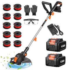 HortiHub Electric Weed Wacker front view with 12-inch cutting head