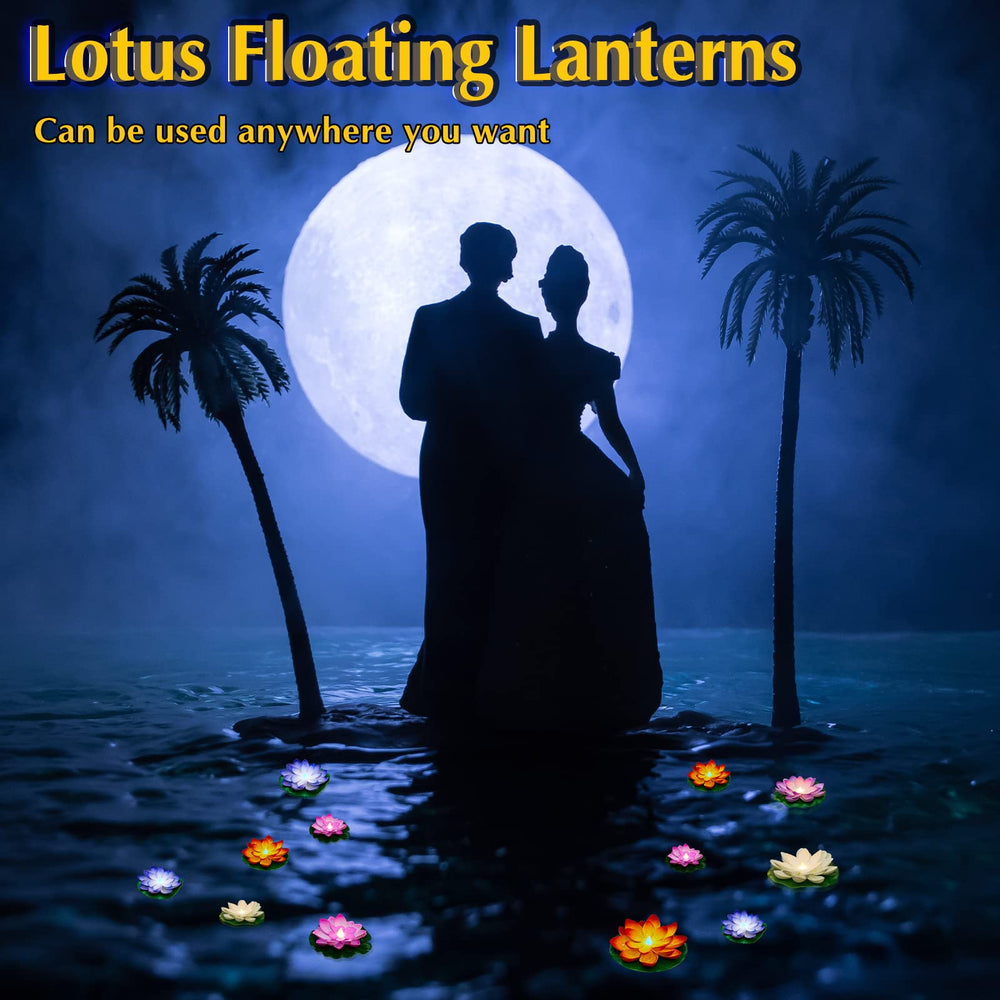 Hortsun Floating Lotus Lights with water activation feature
