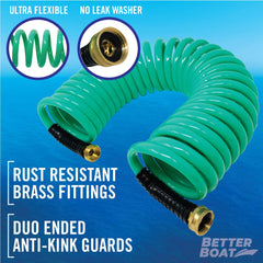 Hose attached to a faucet for washing