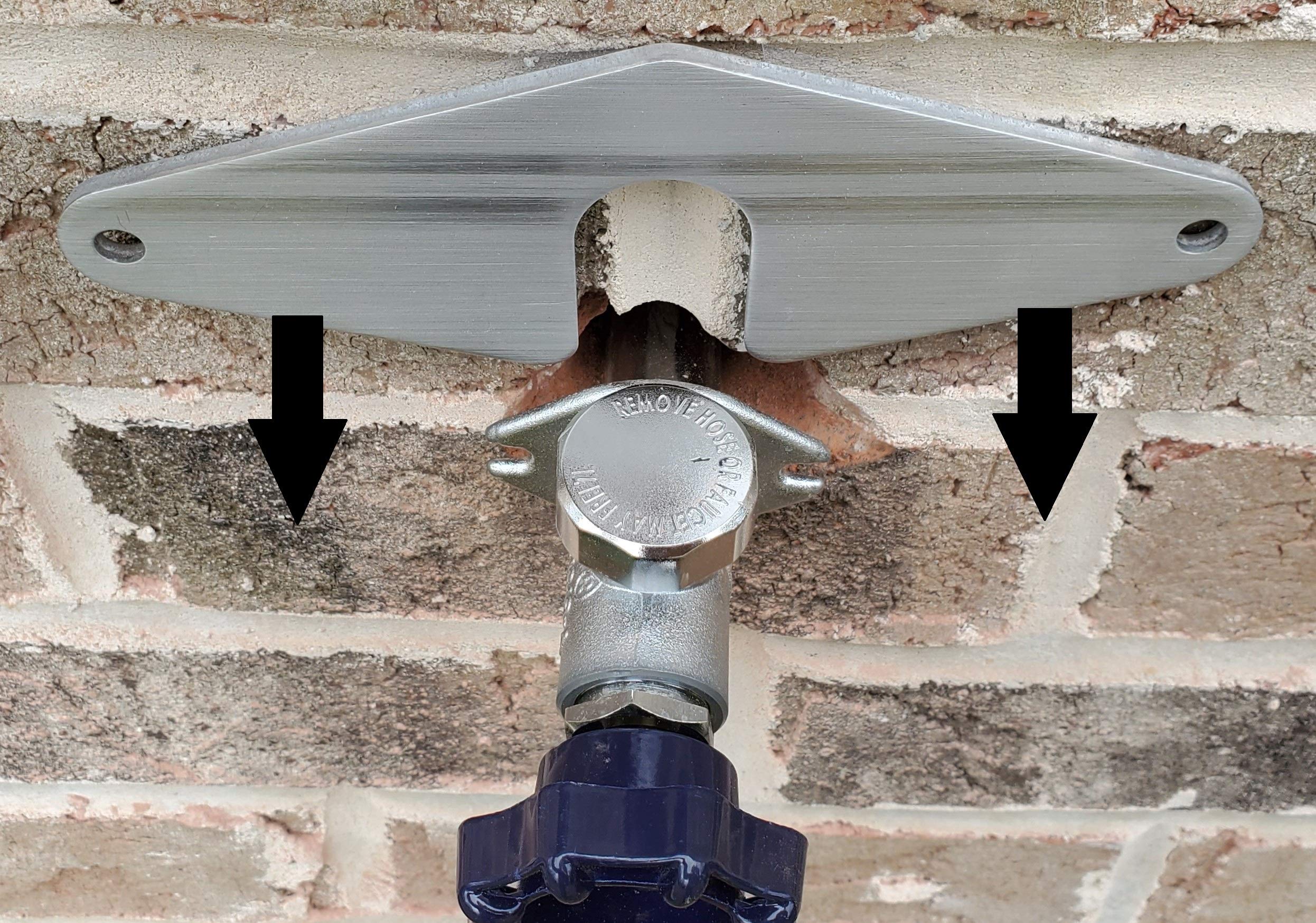Hose Bib Buddy spigot mounting plate front view