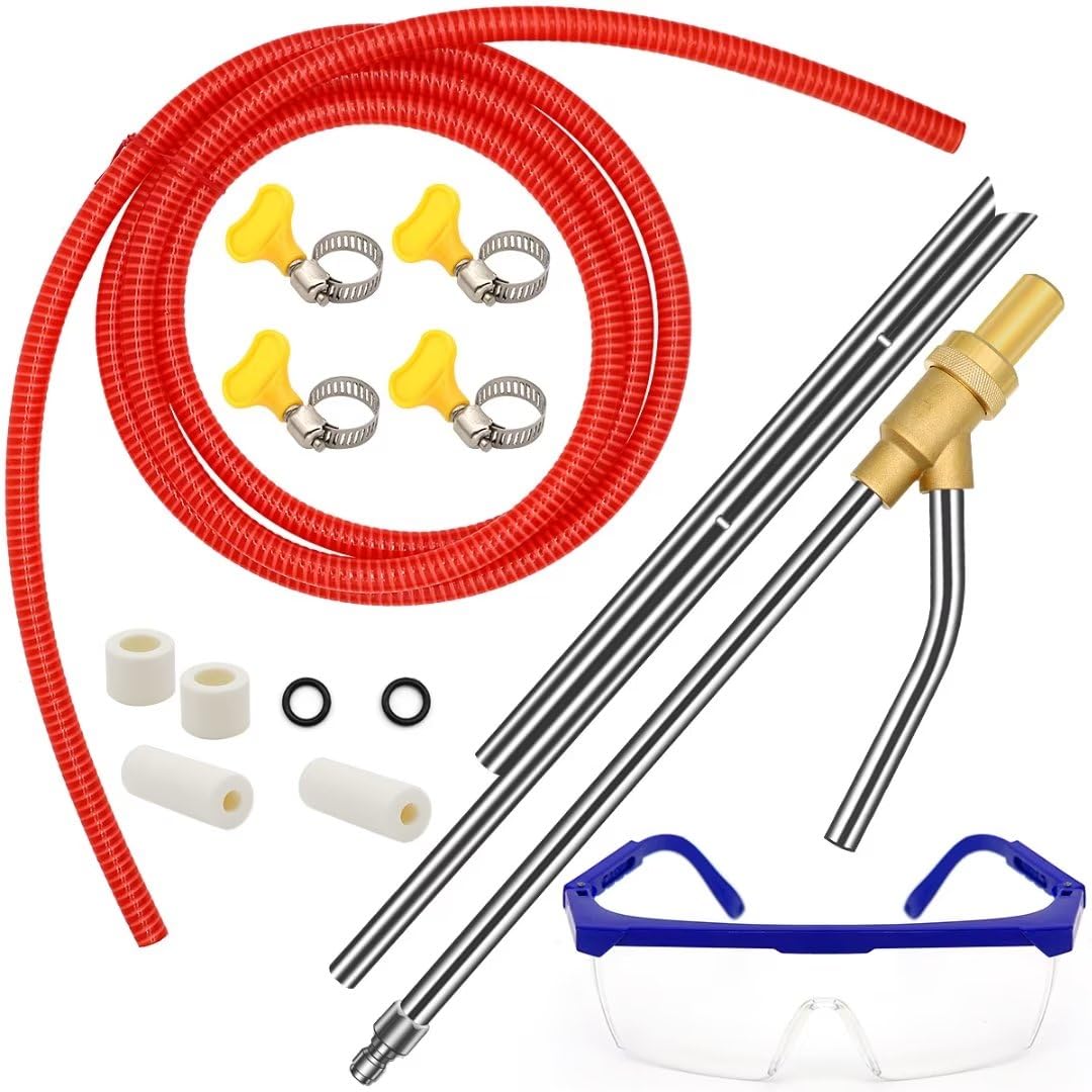 Hose clamps included in the Angela&Alex Sandblasting Kit setup