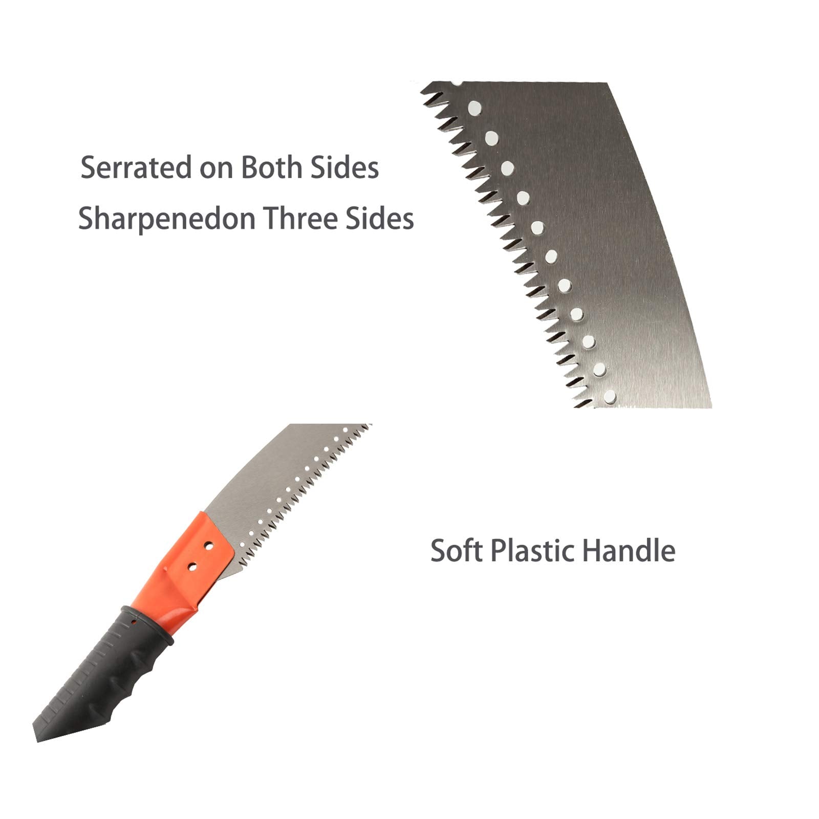 HOSKO 14FT Pole Saw assembled showing pole length