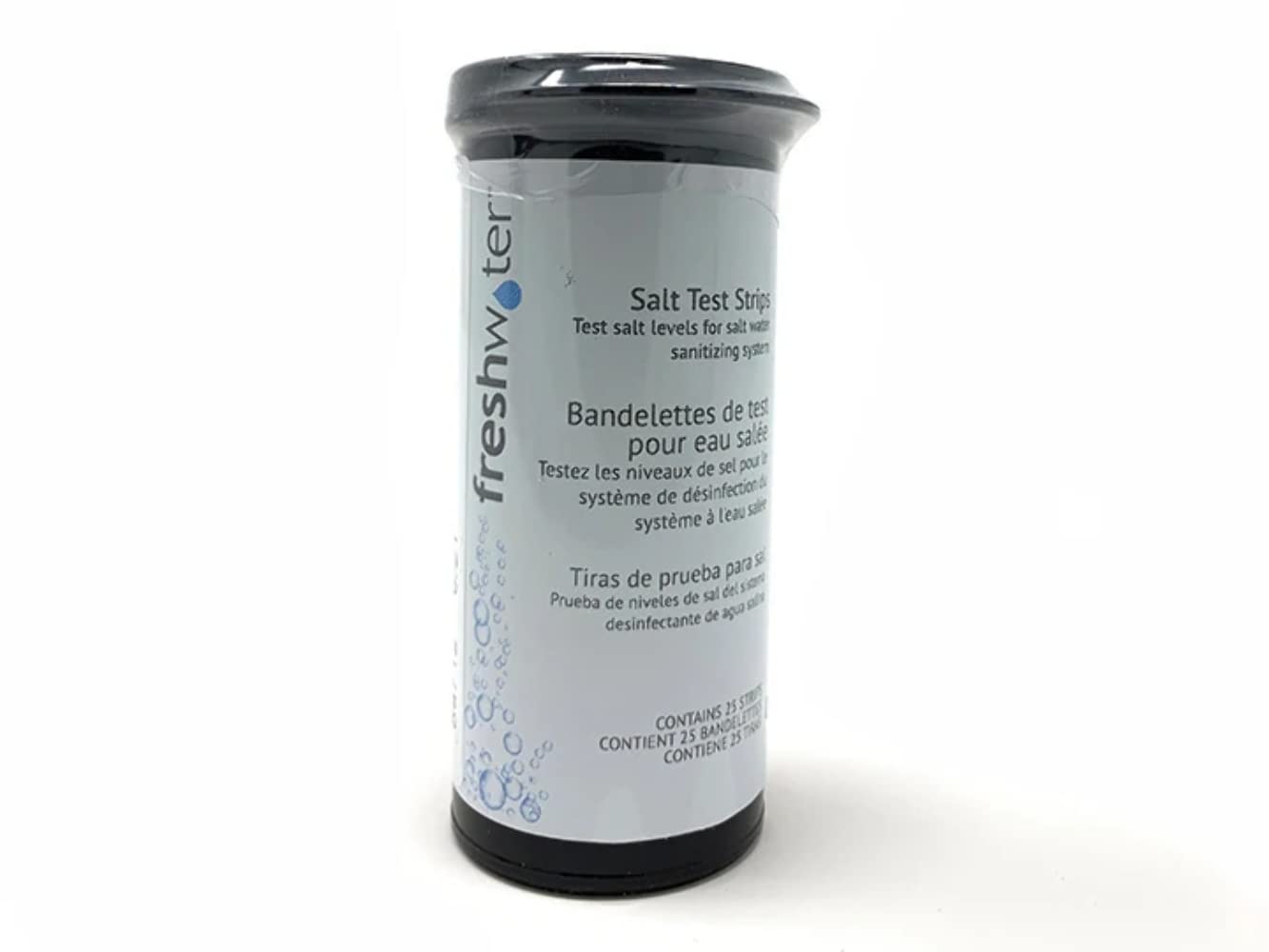 Hot Spring Salt Water Test Strips in white container, 5lb
