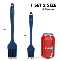 HOTEC Silicone Basting Brush Set, Classic Blue Small Brush