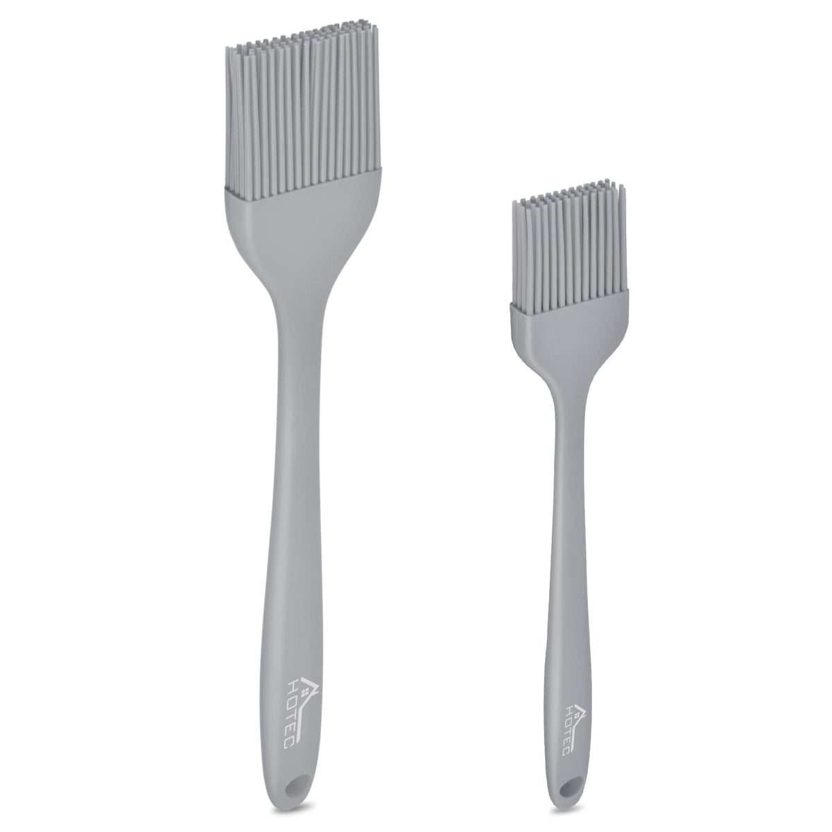 HOTEC Silicone Basting Brush Set, two sizes in grey