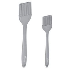 HOTEC Silicone Basting Brush Set, two sizes in grey