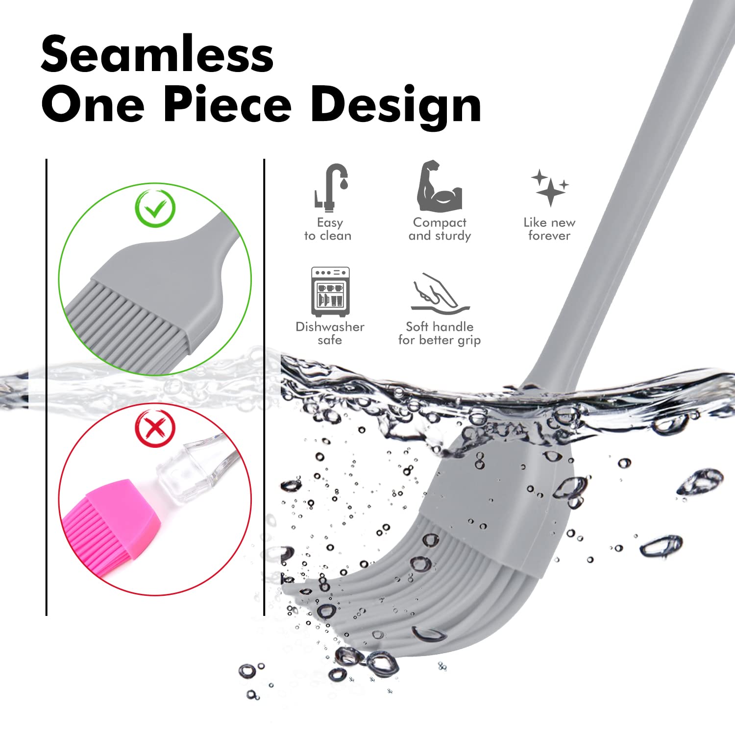 HOTEC silicone brushes with a stainless steel core