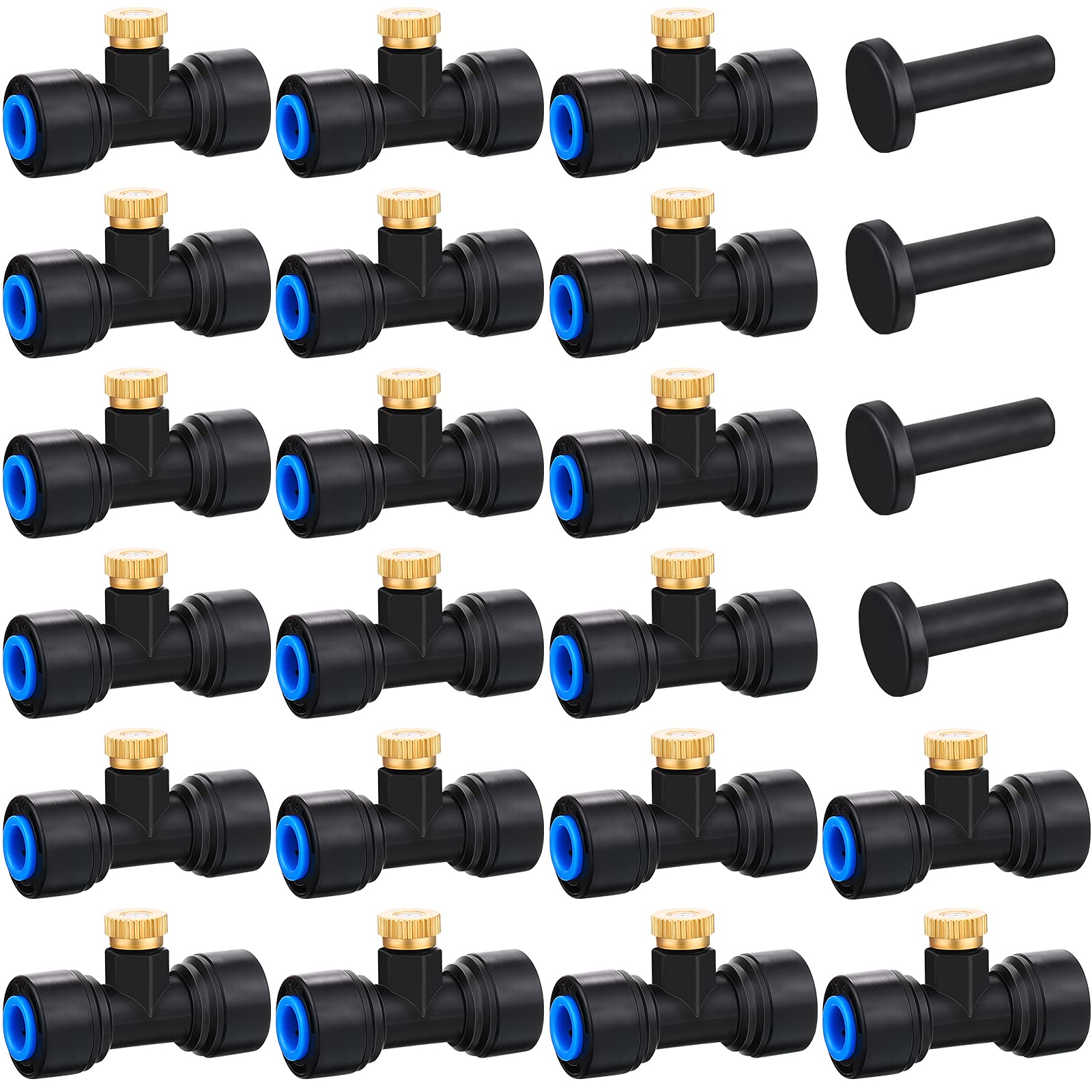 Hotop Misting Nozzles 20 pcs brass and plastic fitting set