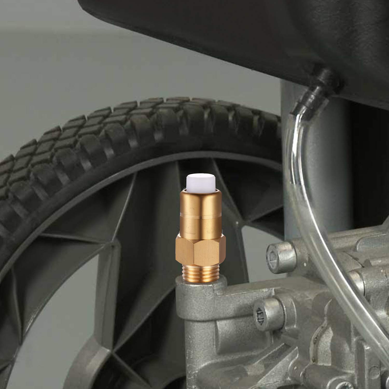 Hotop thermal release valve showing size comparison