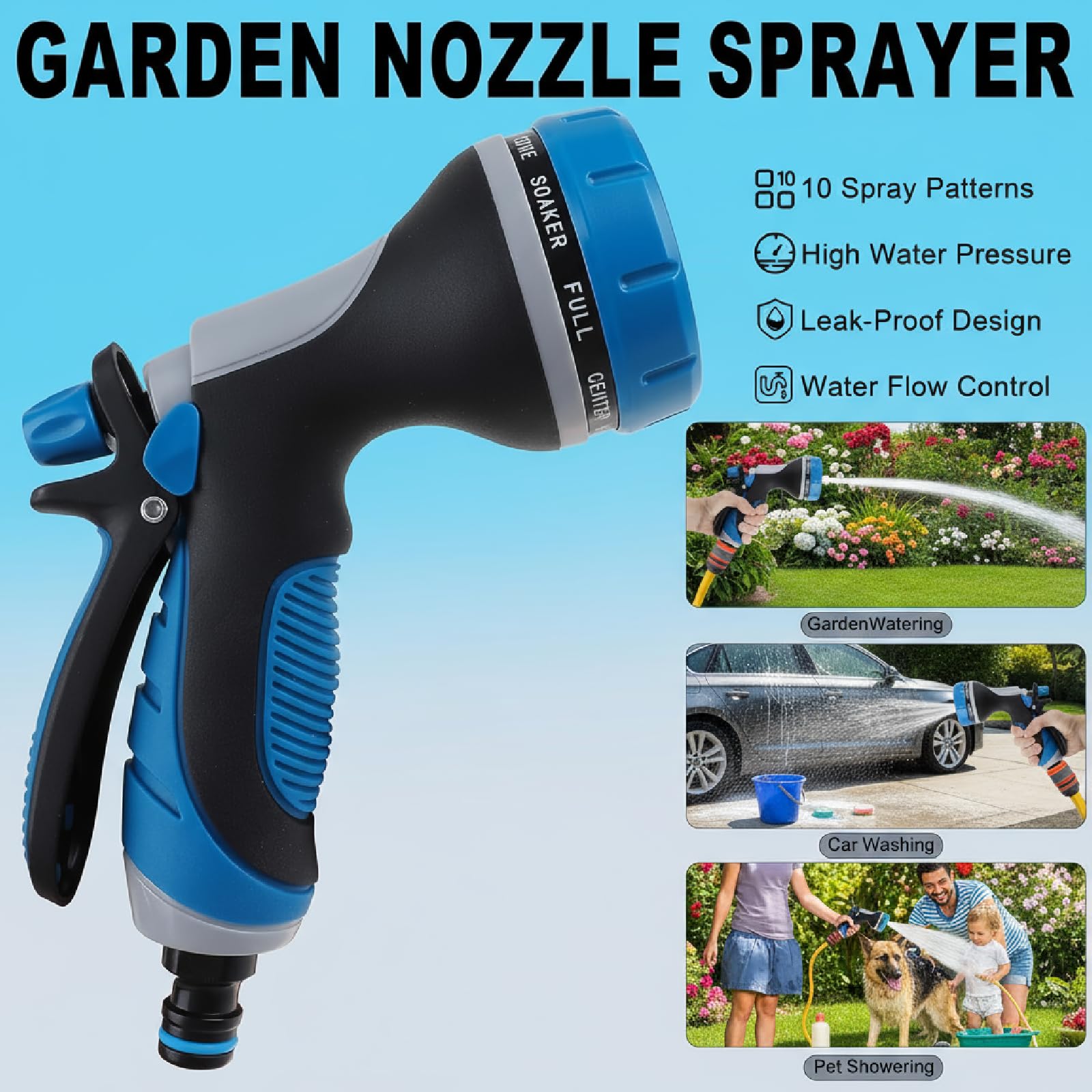 HouGariee Garden Hose Nozzle used for watering plants