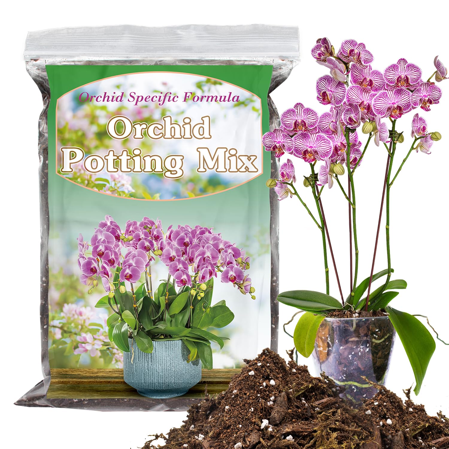 HOUNANG Orchid Potting Mix 2 QT front view packaging