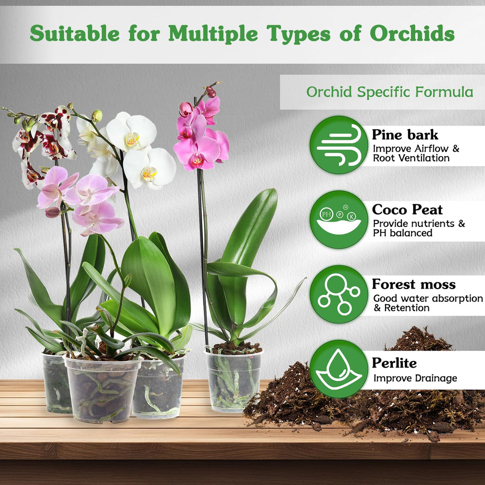 HOUNANG Orchid Potting Mix being used in potting