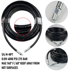 Hourleey 50FT sewer jet hose close-up