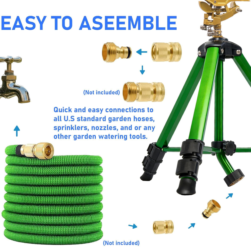 Hourleey adjustable tripod sprinkler in garden