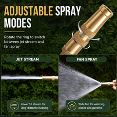 Hourleey Adjustable Twist Hose Nozzle with rubber washers included
