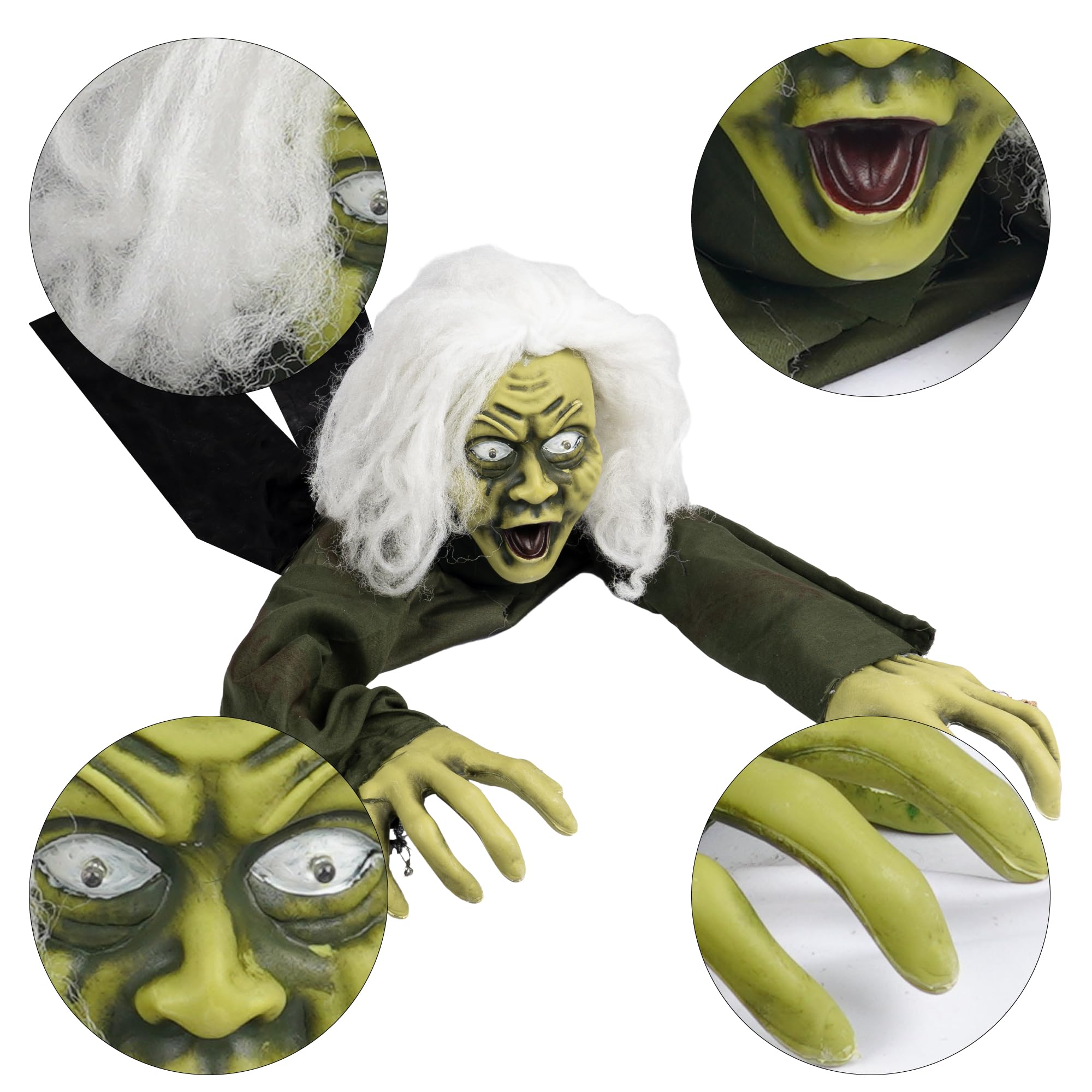 Hourleey Animated Zombie Groundbreaker in a garden setting